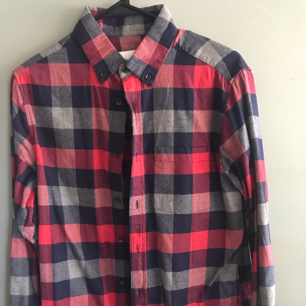 🌈Red blue flannel